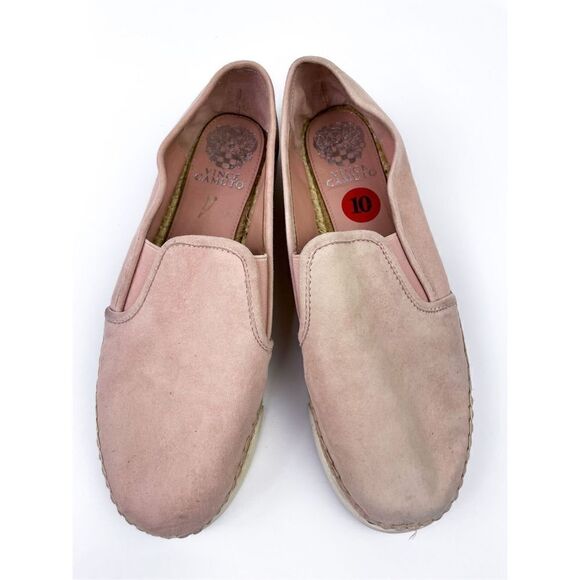Vince Camuto Tambie Pink Espadrille Suede Loafers - Picture 2 of 4